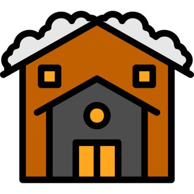 Eve. Web simgesi basit illüstrasyon