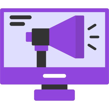 Konuşmacı. Web simgesi basit illüstrasyon