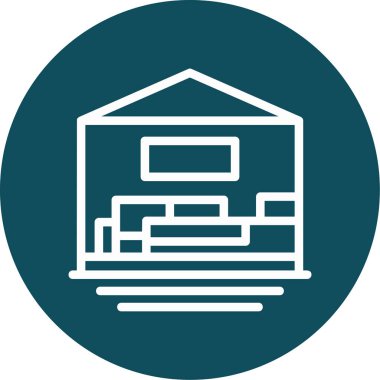 Modern binanın vektör illüstrasyonu