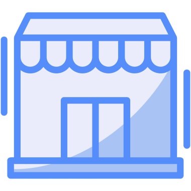 Mağaza. Web simgesi basit illüstrasyon