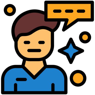 Sohbet simgesi vektör illüstrasyonu