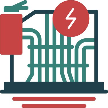 Elektrikli araba. Basit resimleme