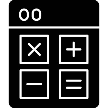 Hesap makinesi simgesinin vektör illüstrasyonu