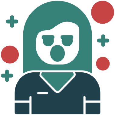 Tıbbi düz renkli simge.