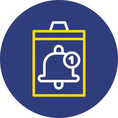 Çan simgesi vektör illüstrasyonu