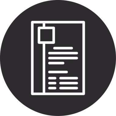 vektör gazete simgesi çizimi