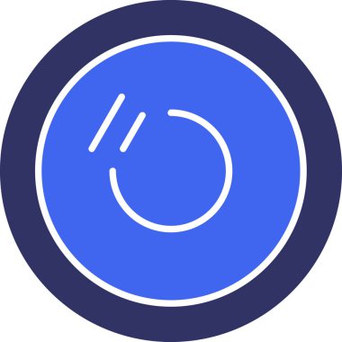 Mavi bir gülümseme çemberinin vektör çizimi