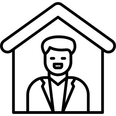 avatar man simge vektörü.