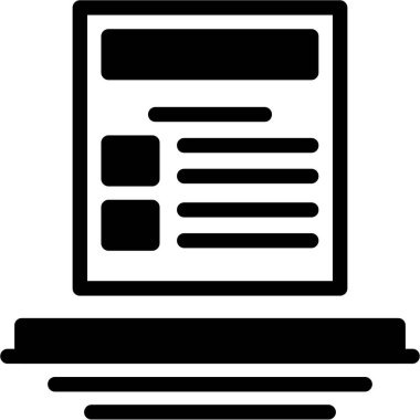 gazete simgesi, vektör illüstrasyonu