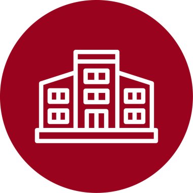 bina simgesi, vektör illüstrasyonu