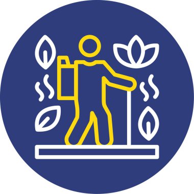 Çiçekli bir adamın vektör çizimi