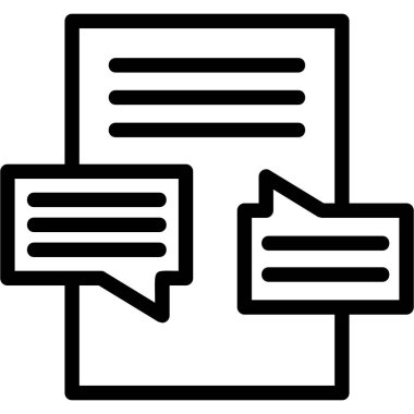 Sohbet mesajı simgesi. Beyaz arkaplanda izole edilmiş web tasarımı için özet konuşma baloncukları vektör simgesi