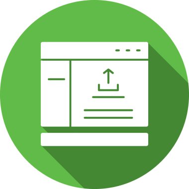 Web sayfası ikon vektör illüstrasyonu