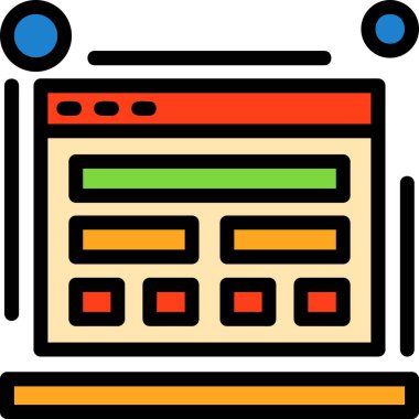 Tarayıcı web geliştirme simgesi - taslak biçimi