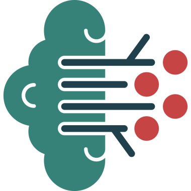 Bir virüs simgesinin vektör illüstrasyonu