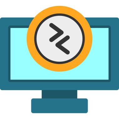 Bilgisayar. Web simgesi basit illüstrasyon