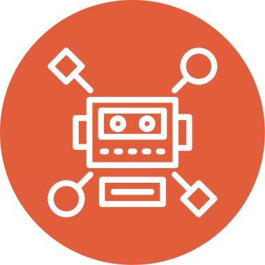 robot ikon vektör illüstrasyonu