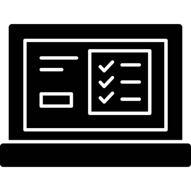 Simge, vektör illüstrasyonunu kontrol et