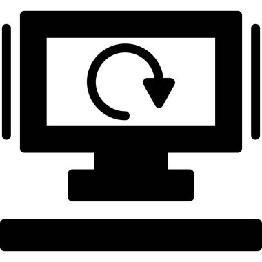 Dizüstü bilgisayar simgesi vektör çizimi