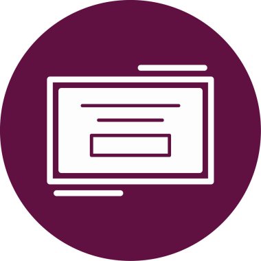 Eşsiz Laptop Vektör Glyph Simgesi