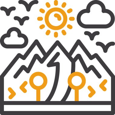 Bulut tahmin simgesi - ana hatlar biçiminde