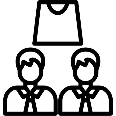 İş insanları simgesinin vektör illüstrasyonu