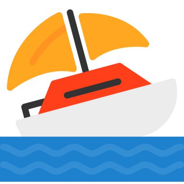 tekne simgesi, vektör, illüstrasyon tasarımı