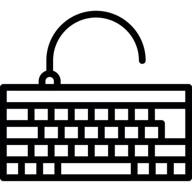 Klavye simgesi. Web için klavye vektör simgesinin basit çizimi