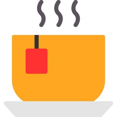 sıcak kahve düz simgesi