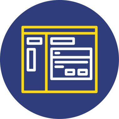 Web tarayıcı simgesi basit vektör illüstrasyonu