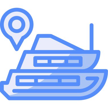 tekne taşıma simgesi taslak biçiminde