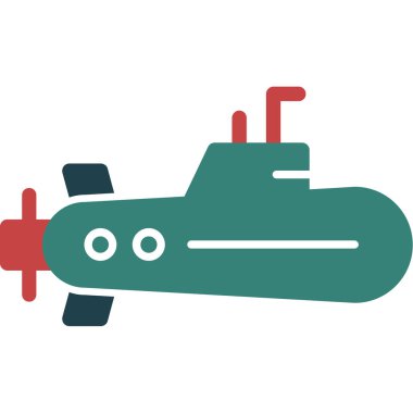 Denizaltı simge vektör çizim