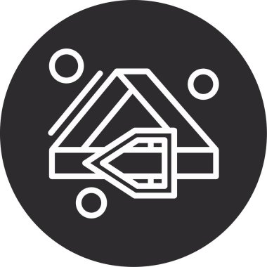 Bir bina simgesinin vektör illüstrasyonu