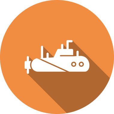 Borusu olan bir geminin vektör çizimi