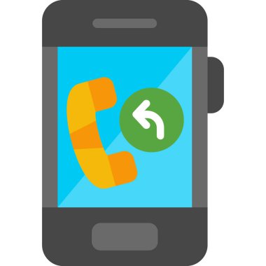 telefon araması düz simgesi