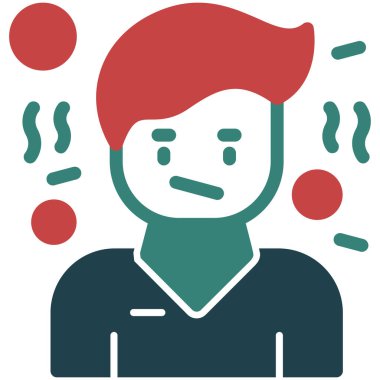 hasta baş simgesi, basit vektör illüstrasyonu