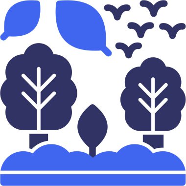 vector illustration of trees icon