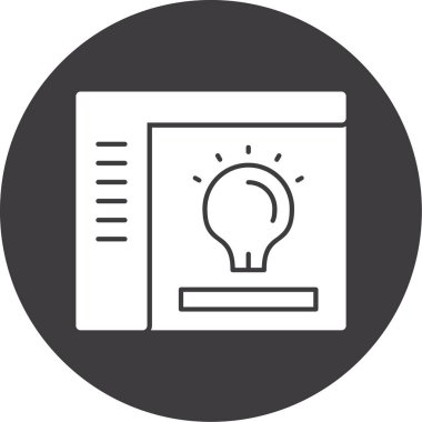 Bir fikrim var. Web simgesi basit illüstrasyon