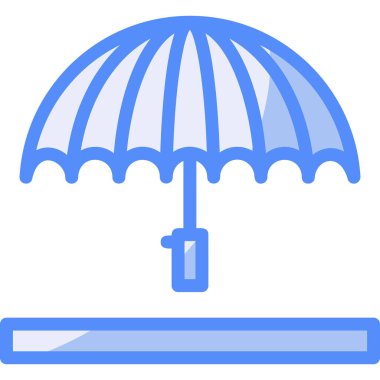 şemsiye simgesi vektör illüstrasyonu