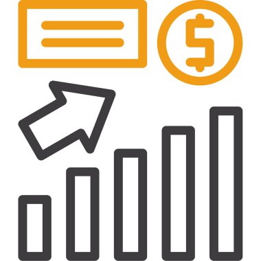 finansal rapor düz vektör simgesi