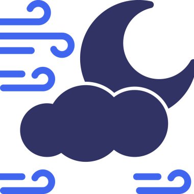 Ay Ağı simgesi basit illüstrasyon