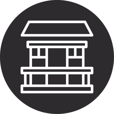 Ev. Web simgesi basit illüstrasyon