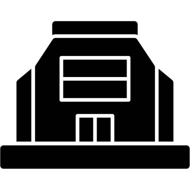 Modern yapı simgesinin vektör illüstrasyonu