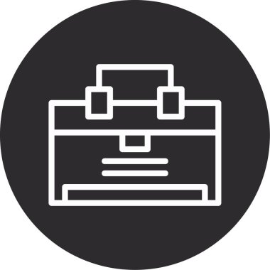 vektör evrak çantası simgesi, vektör illüstrasyonu