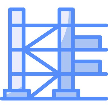 Endüstriyel fabrika ikonu. özet çizimi