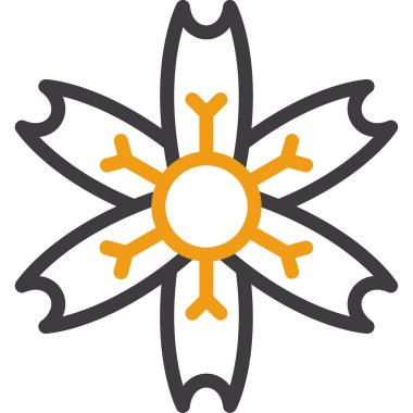 Çiçek simgesi, anahat stili