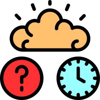 Saat simgesi, vektör illüstrasyonu