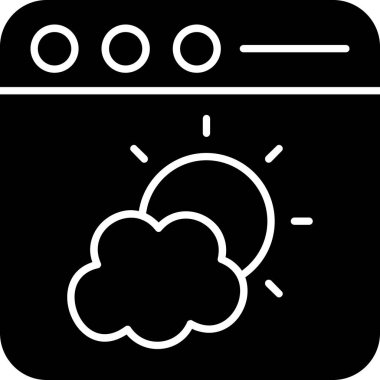 Bulut. Web simgesi basit illüstrasyon