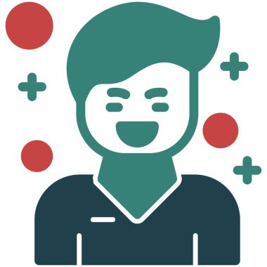 Avatar man simgesi vektör illüstrasyonu