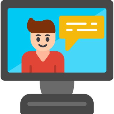 Sohbet mesajı vektör illüstrasyonu